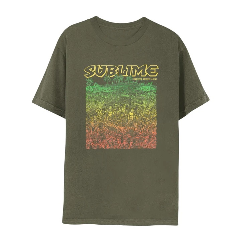 Sublime Graphic T-Shirt in Olive Green